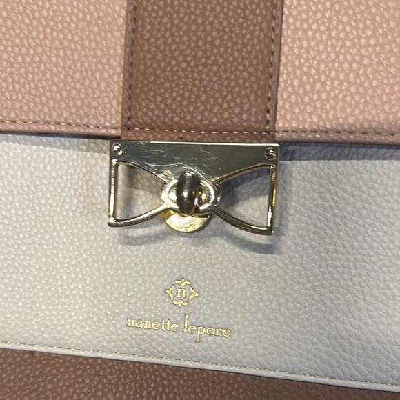 Nanette Lepore Crossbody Bag in Brown and Cream with Modern Design - Picture 10 of 16